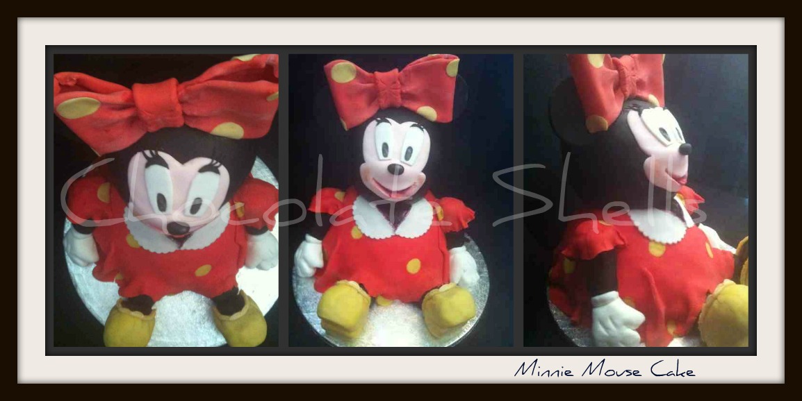 3D Minnie Mouse Cake Marbled